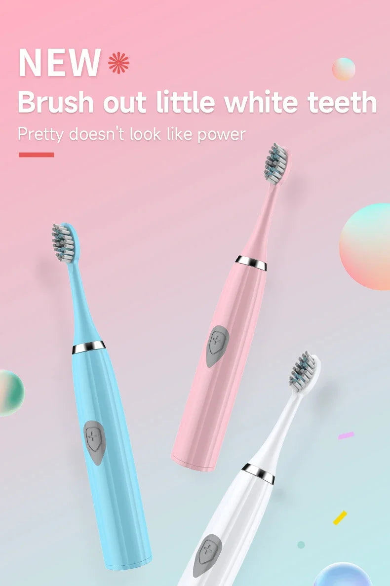 Adult Soft-bristle Electric Toothbrush, Portable and Durable Battery, IPX6 Waterproof Rating, Smart and Efficient Dental Care.