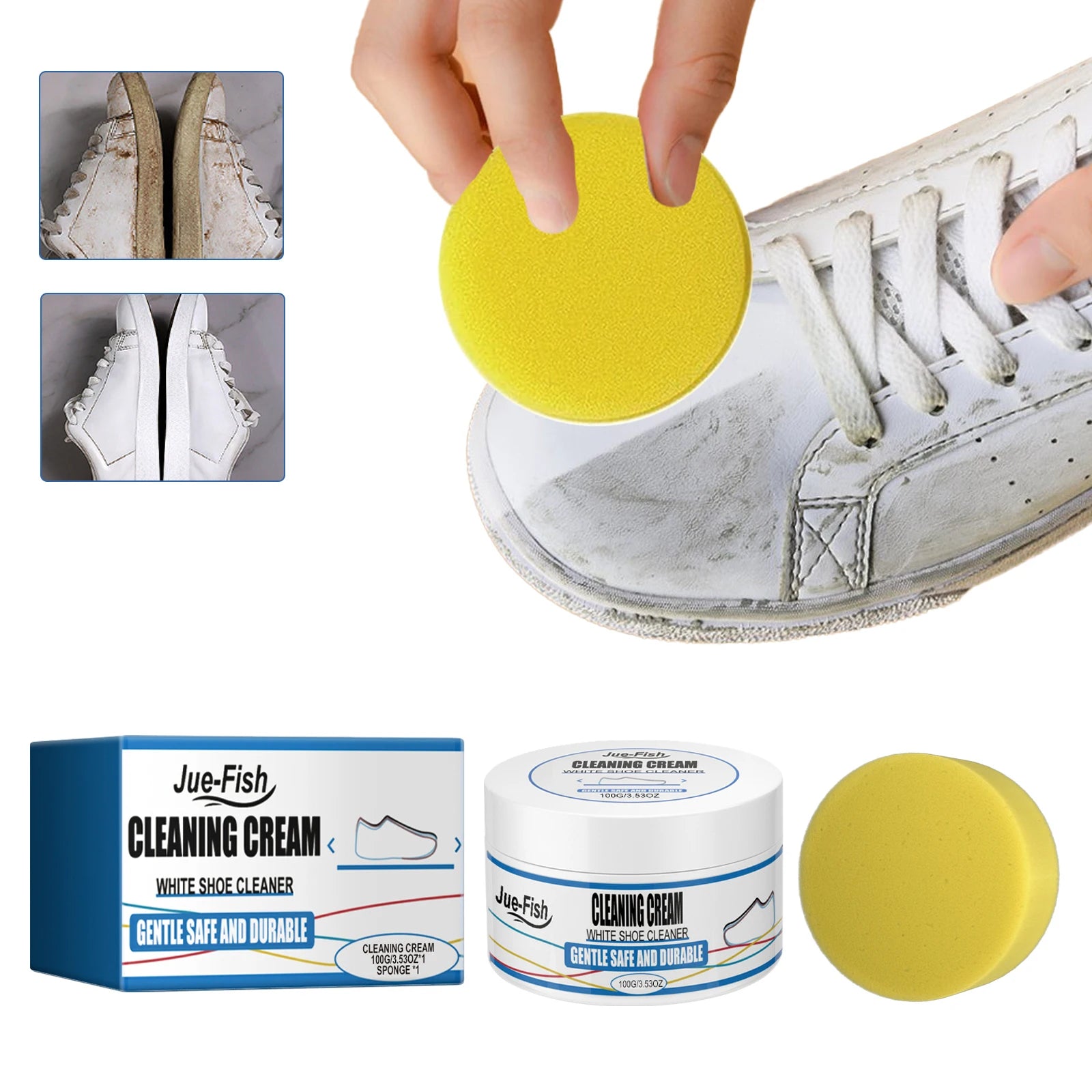 Shoe Whitening Cleaning Balm Deeply Cleanses Dirt Removes Yellowing Prevents Shoe Upper Cracking Suitable For All Kinds Of Shoes