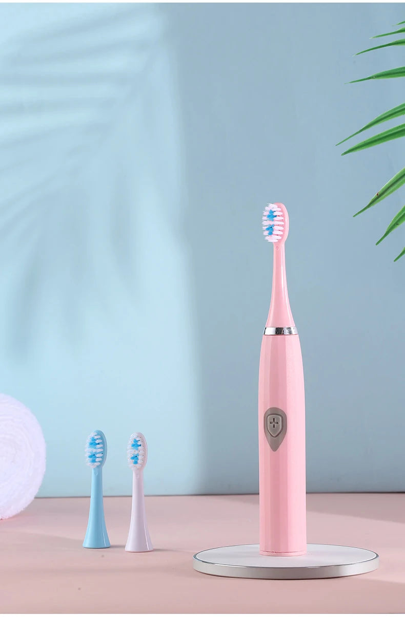 Adult Soft-bristle Electric Toothbrush, Portable and Durable Battery, IPX6 Waterproof Rating, Smart and Efficient Dental Care.