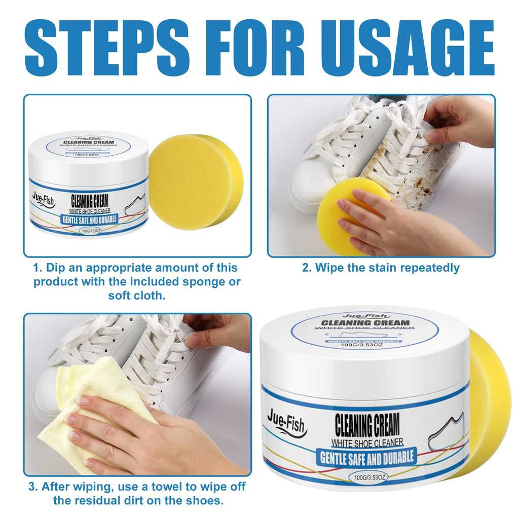 Shoe Whitening Cleaning Balm Deeply Cleanses Dirt Removes Yellowing Prevents Shoe Upper Cracking Suitable For All Kinds Of Shoes