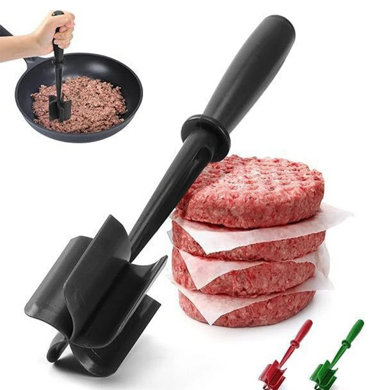 Kitchen Meat Chopper Ground Beef Masher Mixing, Grinding and Pounding Spatula Meat Scraper for Mincing Meat